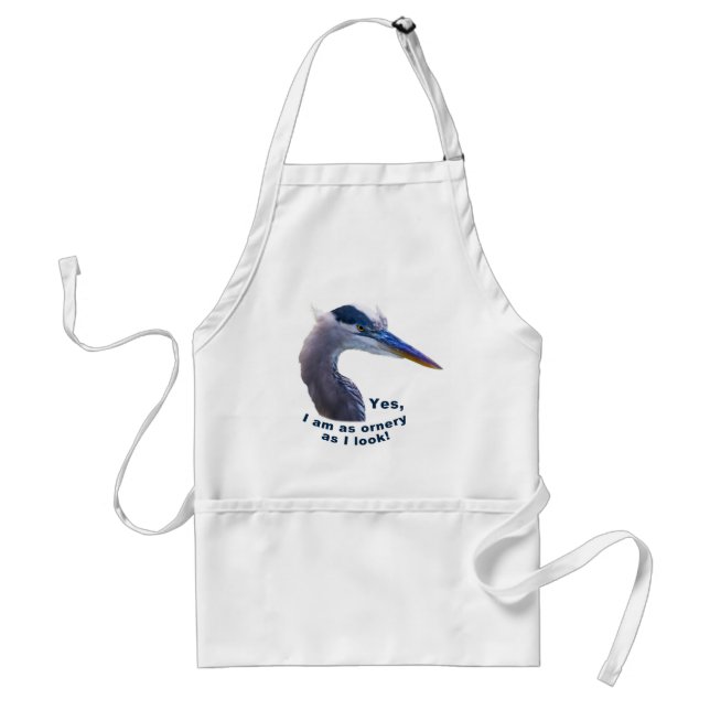 Ornery Heron Apron (Front)