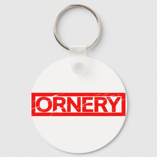 Ornery Stamp Key Ring (Front)