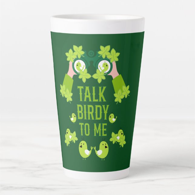 Ornithologist Birdwatcher Latte Mug (Front)