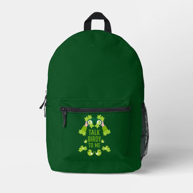 Ornithologist Birdwatcher Printed Backpack (Front)