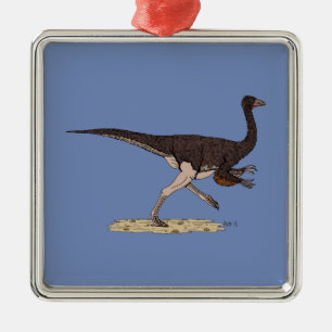 Ornithomimus Metal Tree Decoration