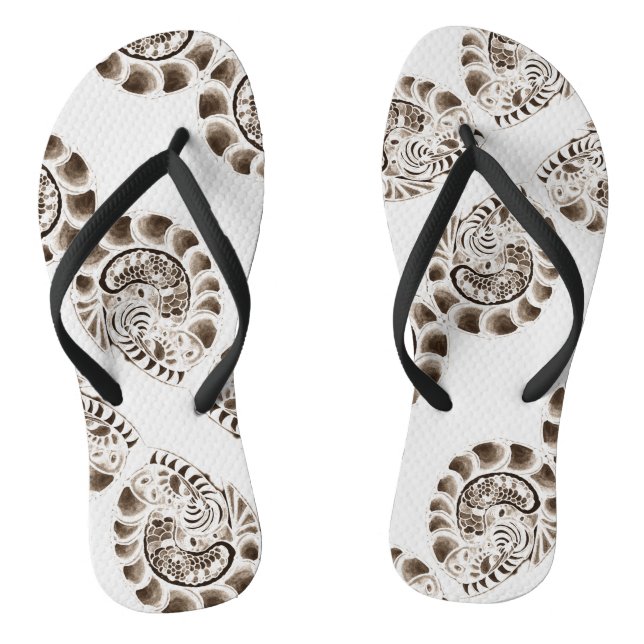 Oroboros Kaleidoscope design Thongs (Footbed)