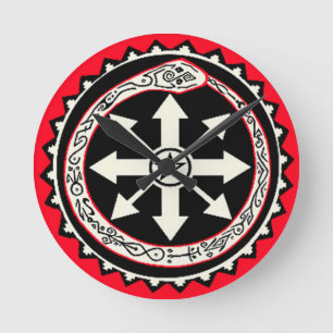 Oroburos with Chaos Star Round Clock