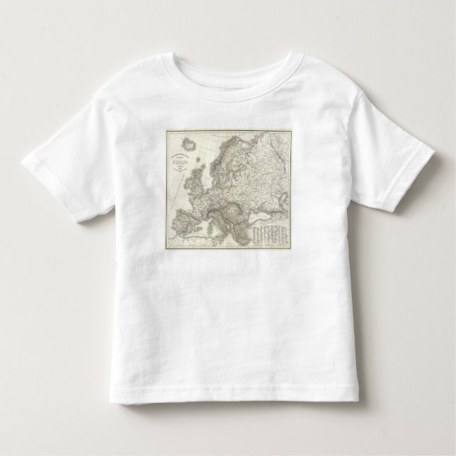 Orograph Europa - Physical Map of Europe Toddler T-Shirt (Front)