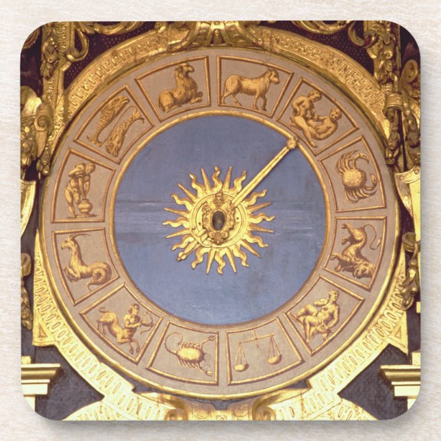 Orologio Zodicale (Zodiac Clock) (fresco and gilde Coaster (Front)
