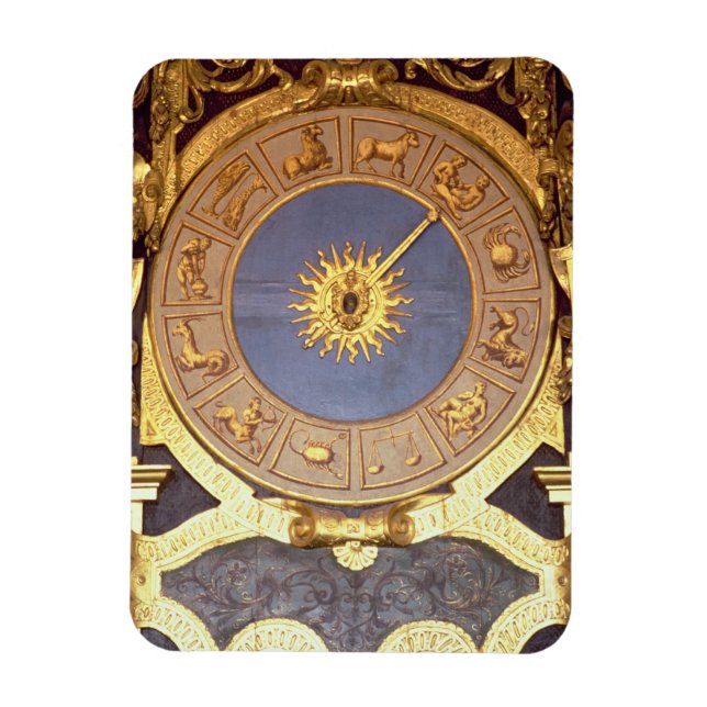 Orologio Zodicale (Zodiac Clock) (fresco and gilde Magnet (Vertical)