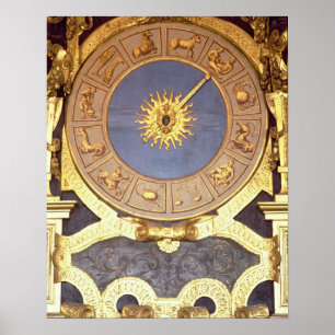 Orologio Zodicale (Zodiac Clock) (fresco and gilde Poster