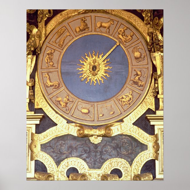 Orologio Zodicale (Zodiac Clock) (fresco and gilde Poster (Front)