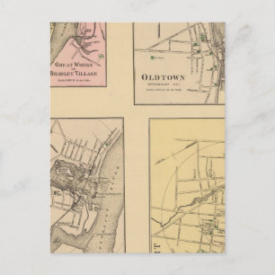 Orono, Great Works, Oldtown, Bucksport Postcard