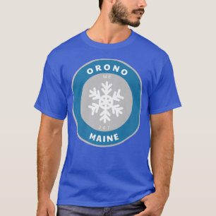 Orono Maine ME Winter Snow Snowflake Badge Souveni T-Shirt