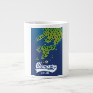 Oronsay Scotland island map Large Coffee Mug
