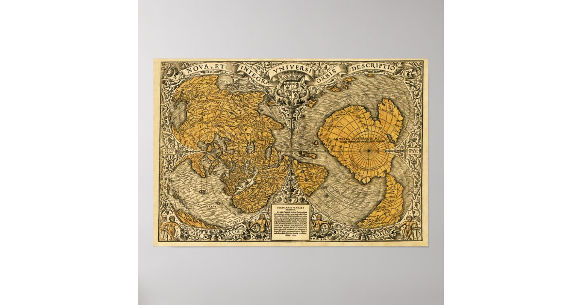 Oronteus Finaeus Map Poster | Zazzle