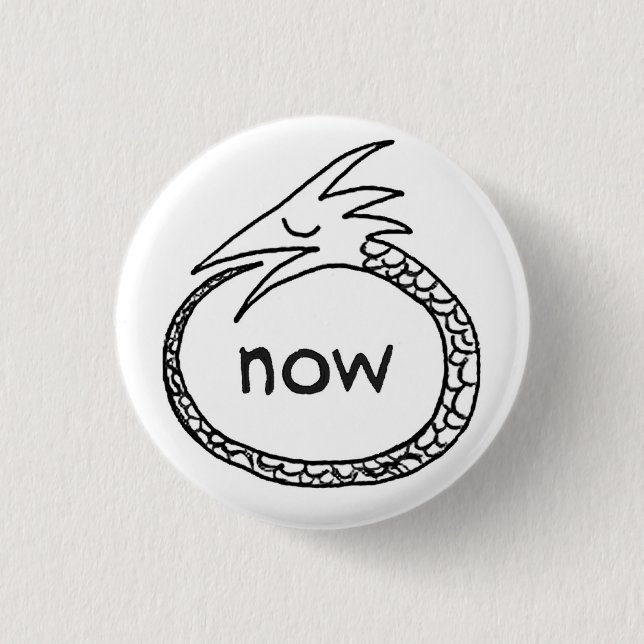 orouboros now, yo 3 cm round badge (Front)