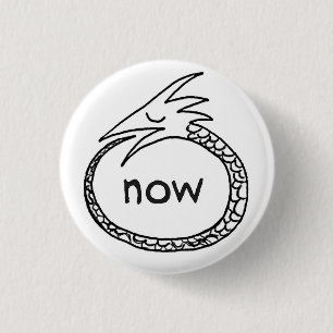 orouboros now, yo 3 cm round badge
