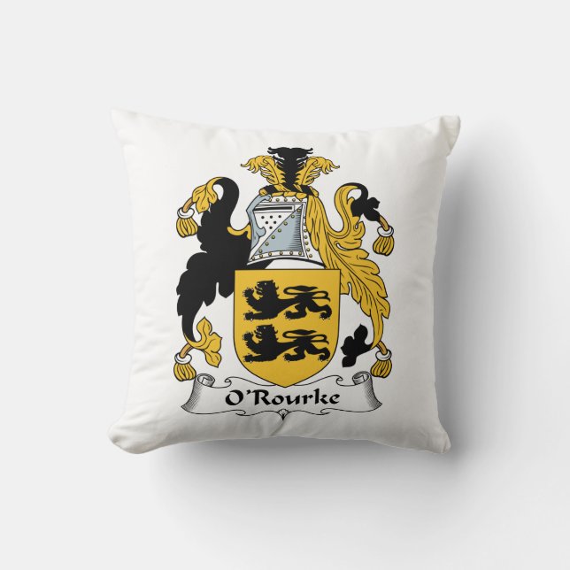 O'Rourke Family Crest Cushion (Front)