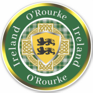 O'Rourke Irish Shield/Celtic Cross Personalized