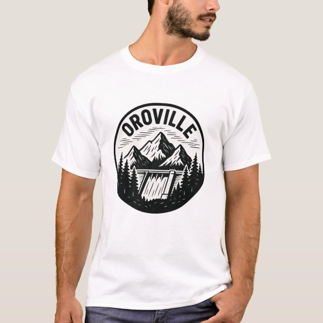 Oroville California - Emblem design T-Shirt (Front)