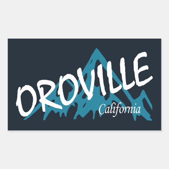 Oroville California Mountains Rectangular Sticker (Front)