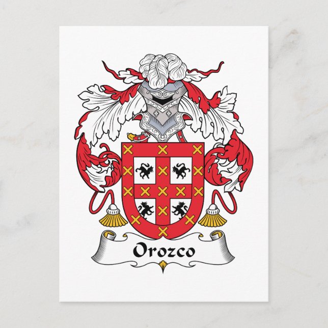 Orozco Family Crest Postcard (Front)