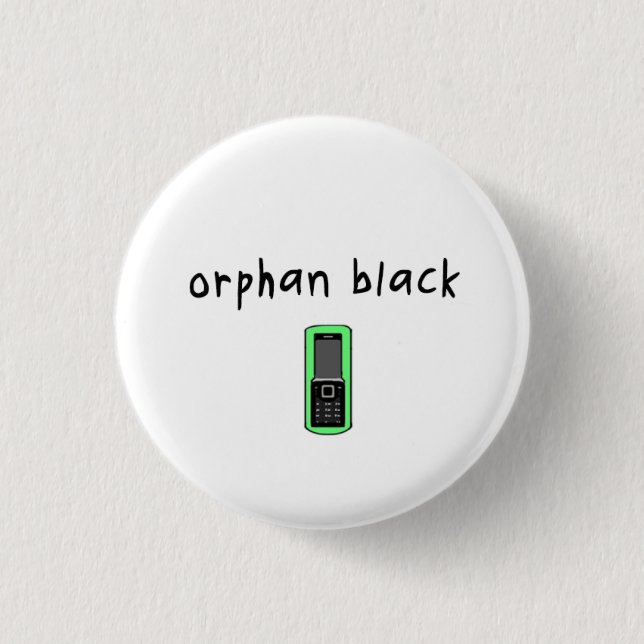 Orphan Black badge / button - Green Clone Phone (Front)