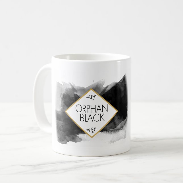 Orphan Black Black Watercolor Coffee Mug (Front Left)