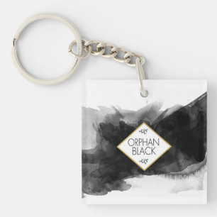 Orphan Black Black Watercolor Key Ring