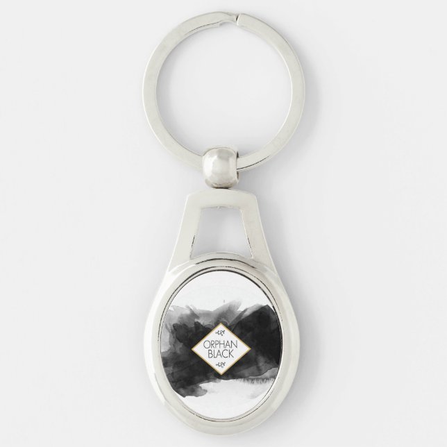 Orphan Black Black Watercolor Key Ring (Front)