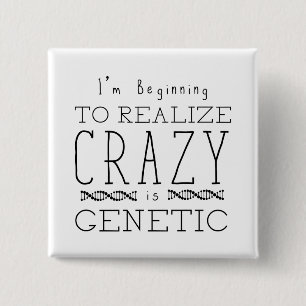 Orphan Black Crazy is Genetic 15 Cm Square Badge