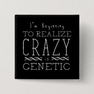 Orphan Black   Crazy is Genetic 15 Cm Square Badge