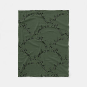 Orphan Black cursive curved tile pattern Fleece Blanket
