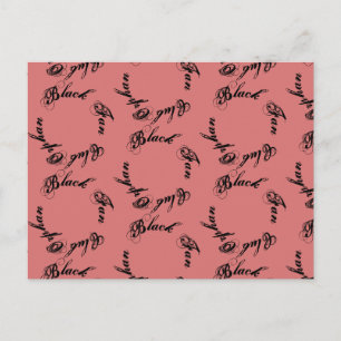 Orphan Black Fan Club antique cursive pattern Postcard