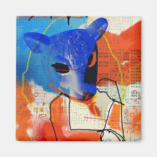 Orphan Black   MK - Sheep Mask Silhouette Magnet