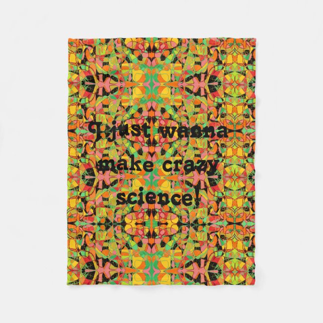 Orphan Black quote abstract art make crazy science Fleece Blanket (Front)