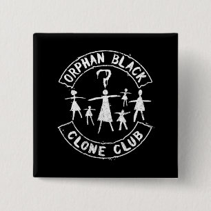 Orphan Black   Stick Figure Clone Club 15 Cm Square Badge