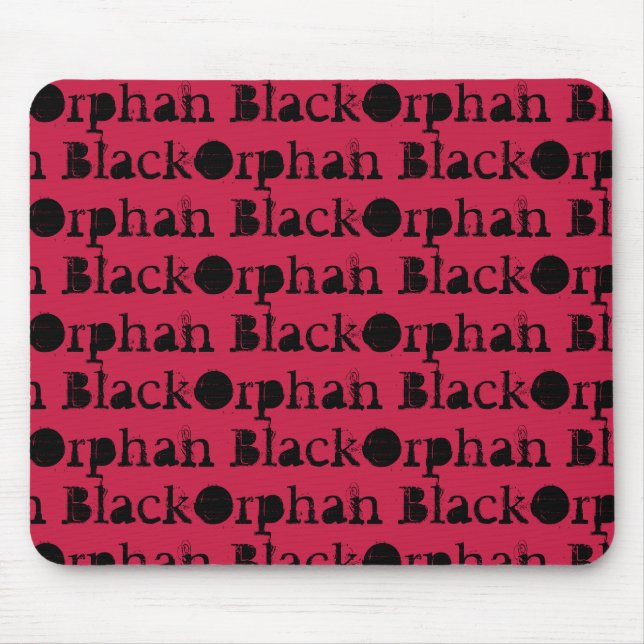 Orphan Black TV show name in distressed font Mouse Pad (Front)