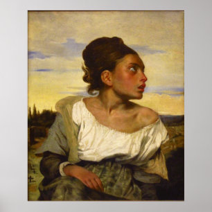 Orphan Girl at the Cemetery by Eugene Delacroix Poster