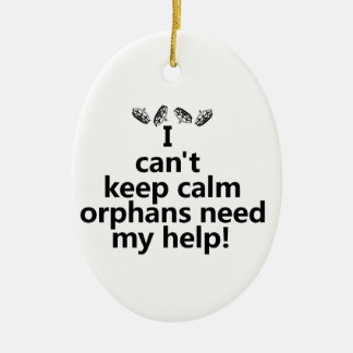 Orphans need my help ceramic ornament