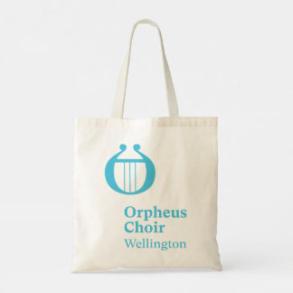 Orpheus Choir Wellington Tote Bag - turquoise logo