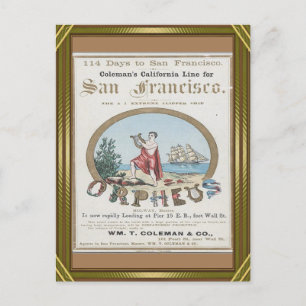 Orpheus Clipper Sailing  Postcard