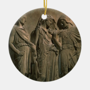 Orpheus, Eurydice and Hermes (marble) Ceramic Tree Decoration