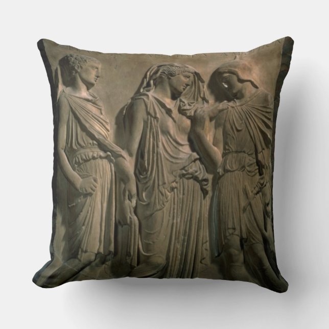 Orpheus, Eurydice and Hermes (marble) Cushion (Front)