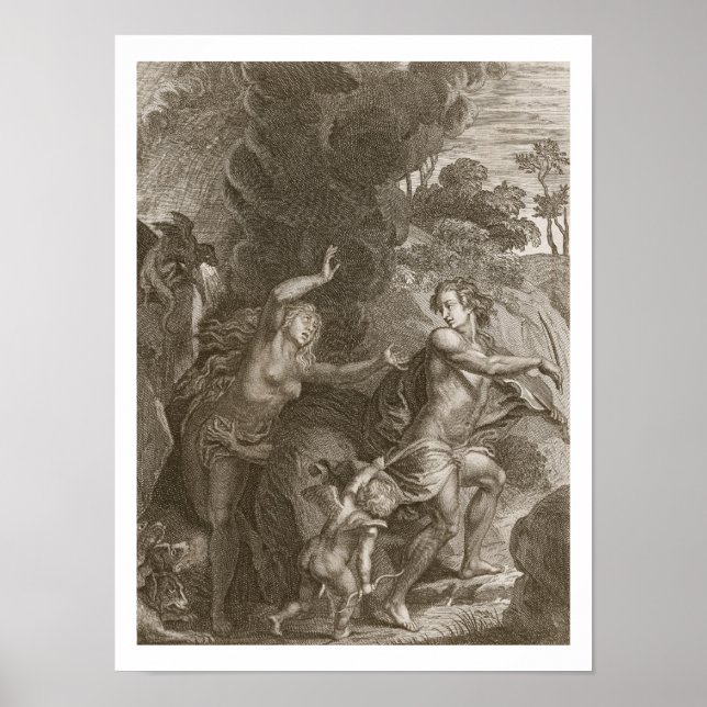 Orpheus, Leading Eurydice Out of Hell, Looks Back Poster (Front)