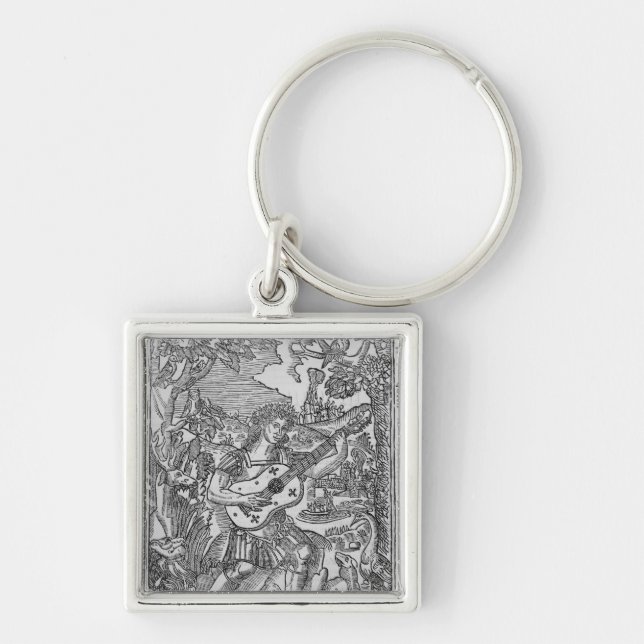 Orpheus Playing Music Key Ring (Front)