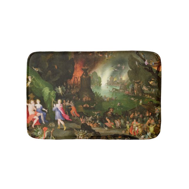 Orpheus with a Harp Playing to Pluto Bath Mat (Front)