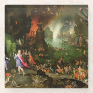 Orpheus with a Harp Playing to Pluto Glass Coaster