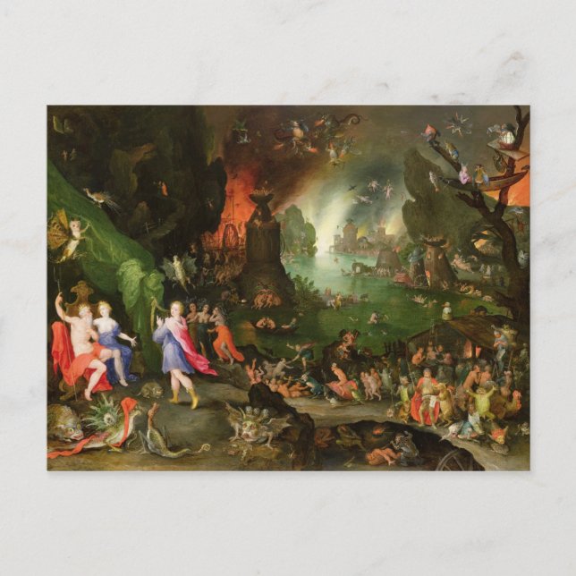 Orpheus with a Harp Playing to Pluto Postcard (Front)