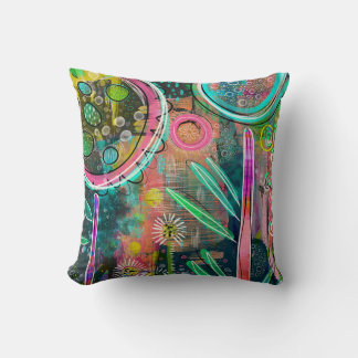 Orphic Origins - Nature Inspired Floral Art -  Cushion