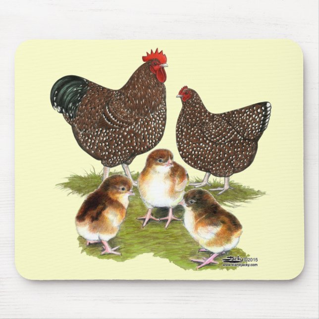 Orpington Jubilee Chicken Family Mouse Pad (Front)