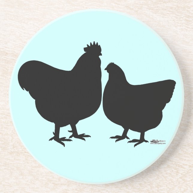 Orpington Silhouette Coaster (Front)