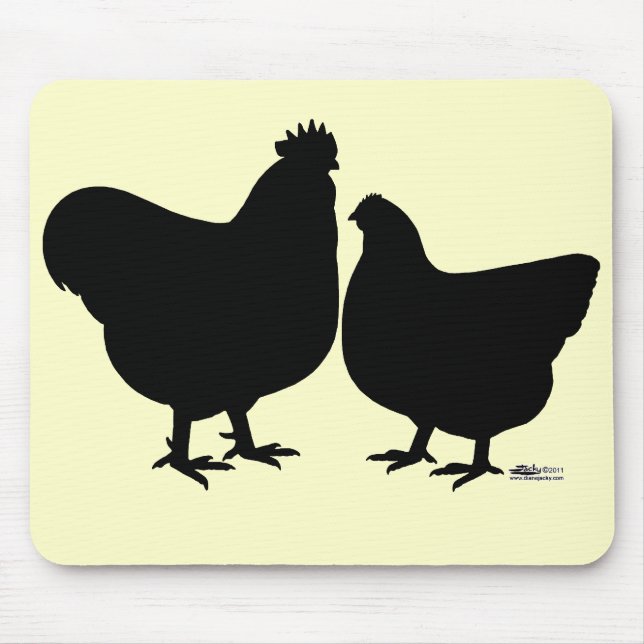 Orpington Silhouette Mouse Pad (Front)